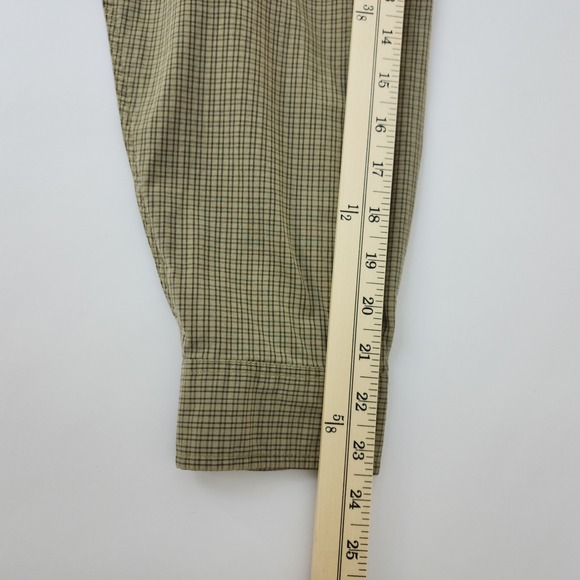 Dockers Mens XL Long Sleeve Button Down Shirt Olive Green Plaid 100% Cotton - Picture 6 of 9